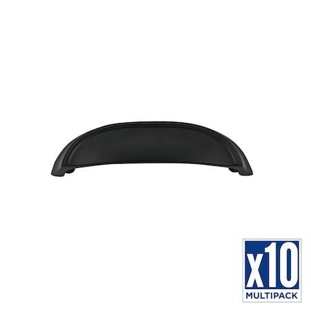 Hickory Hardware Cup Pull 3 Inch & 3-3/4 Inch (96mm) Center to Center, 10PK P2144-MB-10B